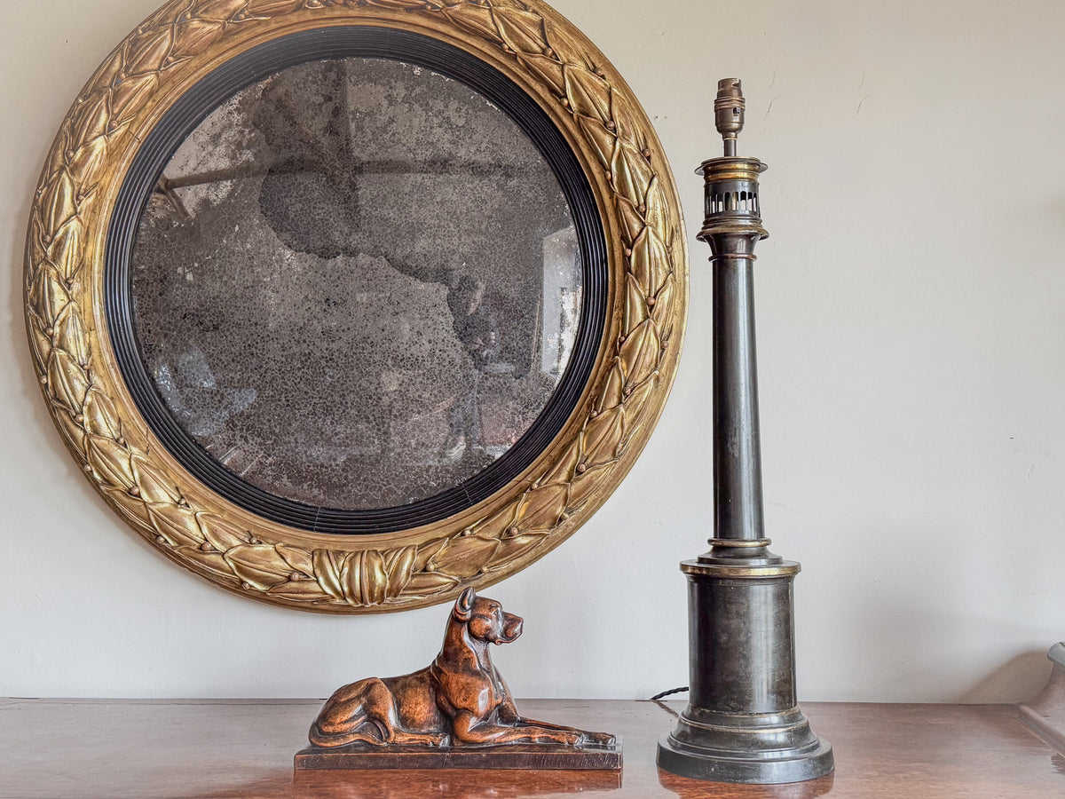 A Mid 19th Century Bronze Lamp