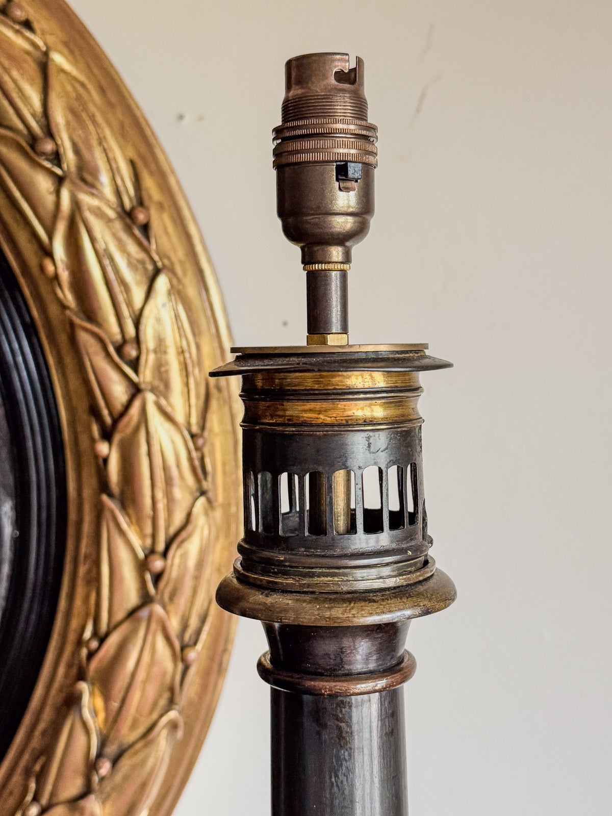 A Mid 19th Century Bronze Lamp