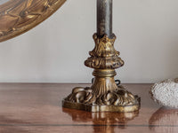 A Mid 19th Century Toleware and Brass Lamp