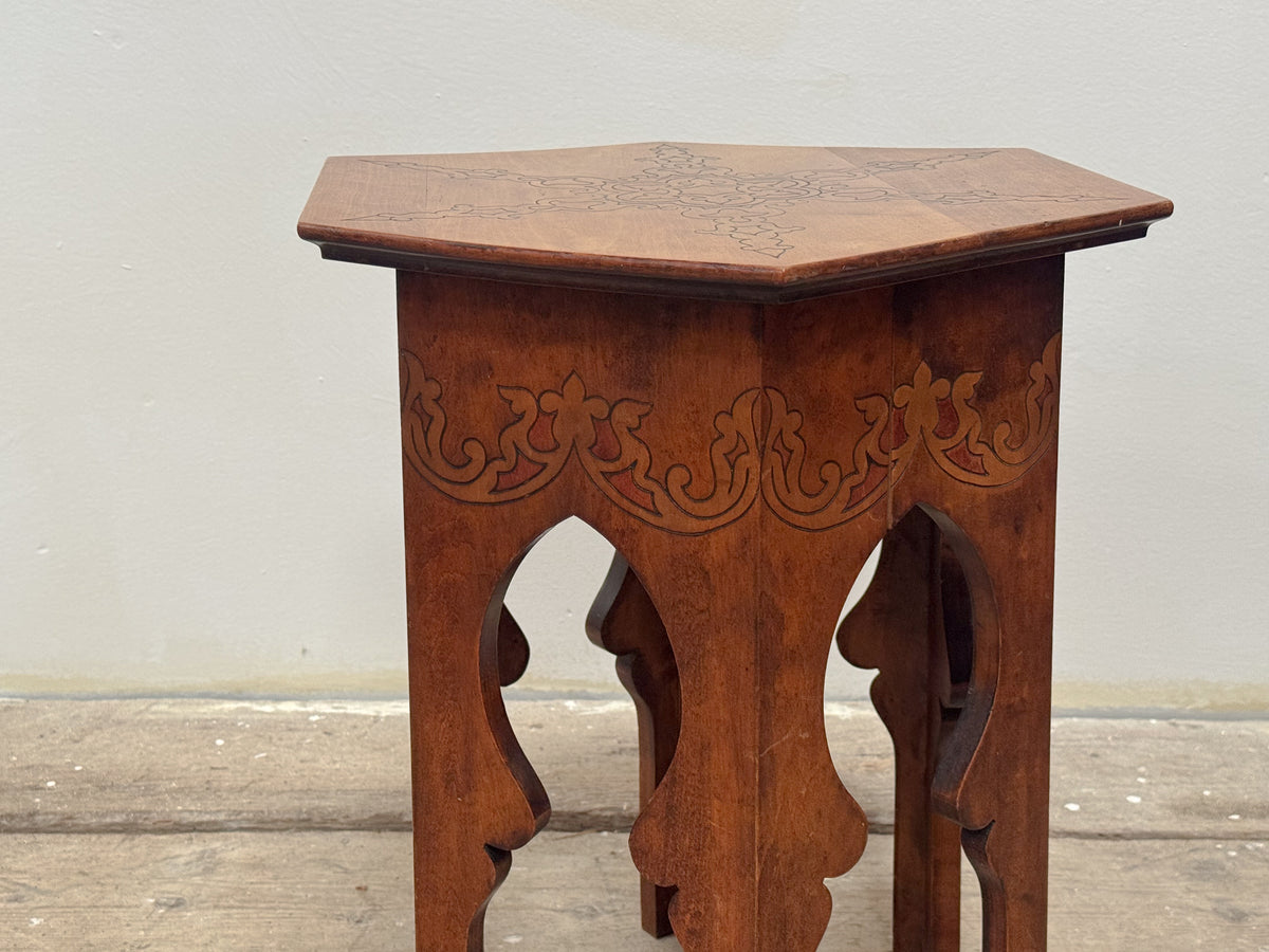 An Early 20th Century Moorish Pokerwork Table