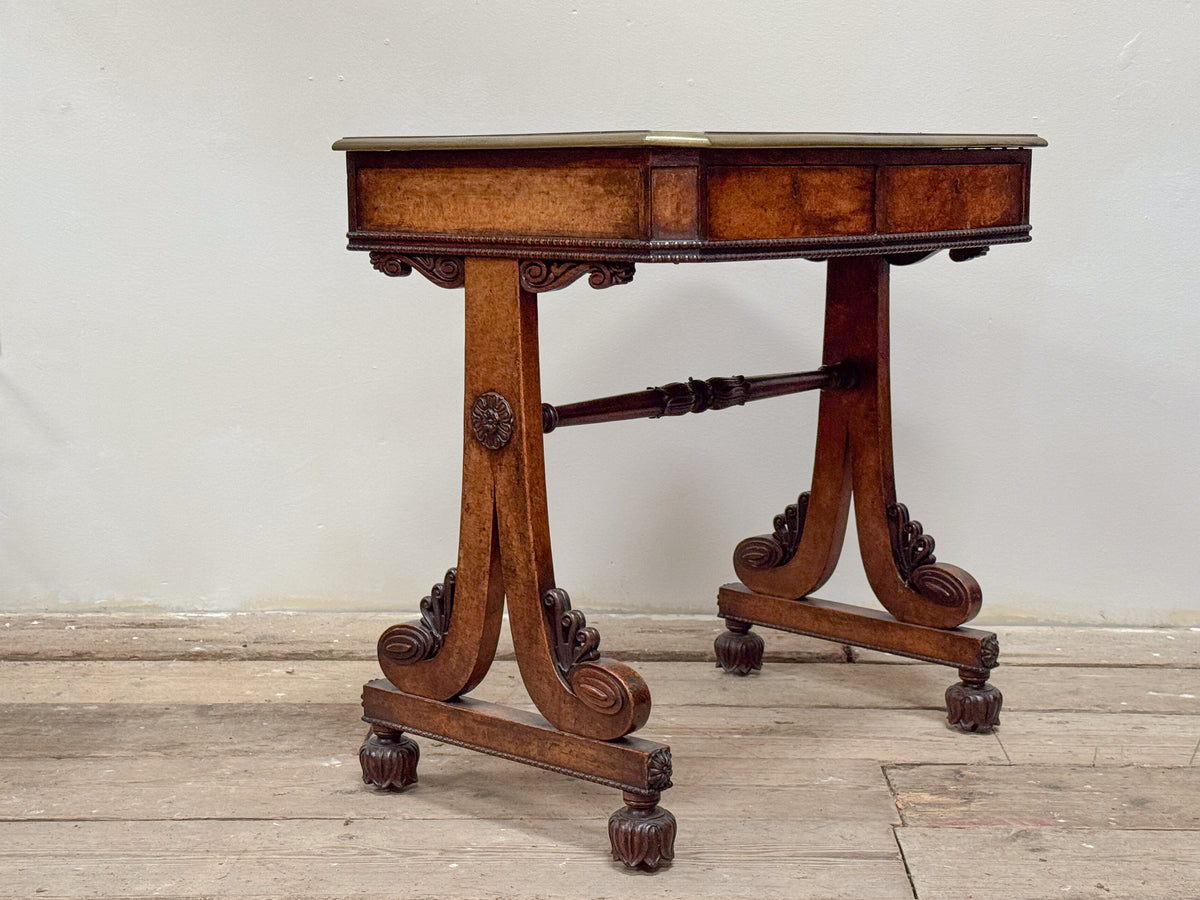 A Regency Pollard Oak Writing Table
