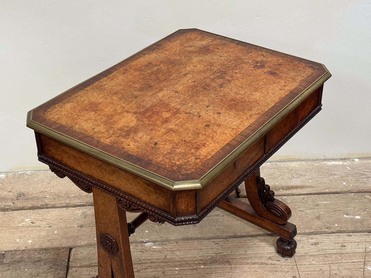 A Regency Pollard Oak Writing Table