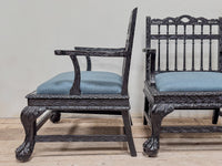 A Pair of 19th Century Anglo Indian Low Chairs