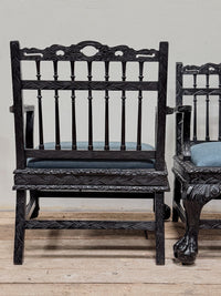 A Pair of 19th Century Anglo Indian Low Chairs