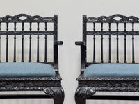 A Pair of 19th Century Anglo Indian Low Chairs