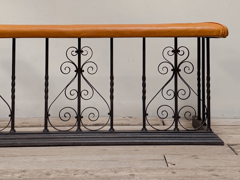 An Early 20th Century Wrought Iron Club Fender