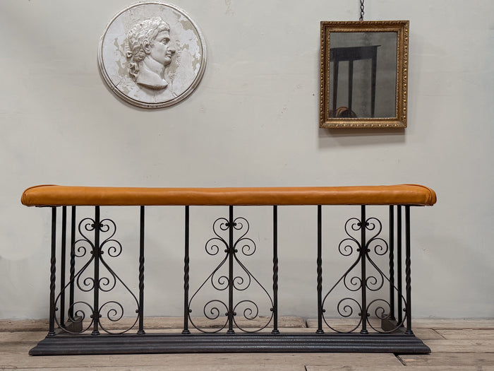 An Early 20th Century Wrought Iron Club Fender