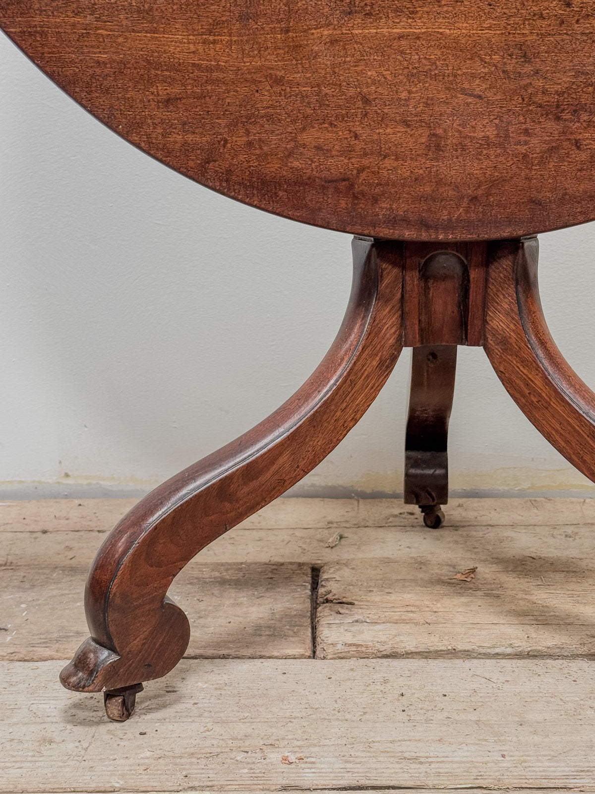 A George III Mahogany Centre Table with Cluster Column