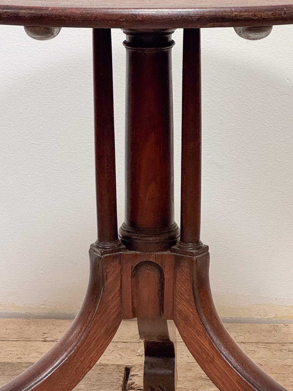A George III Mahogany Centre Table with Cluster Column