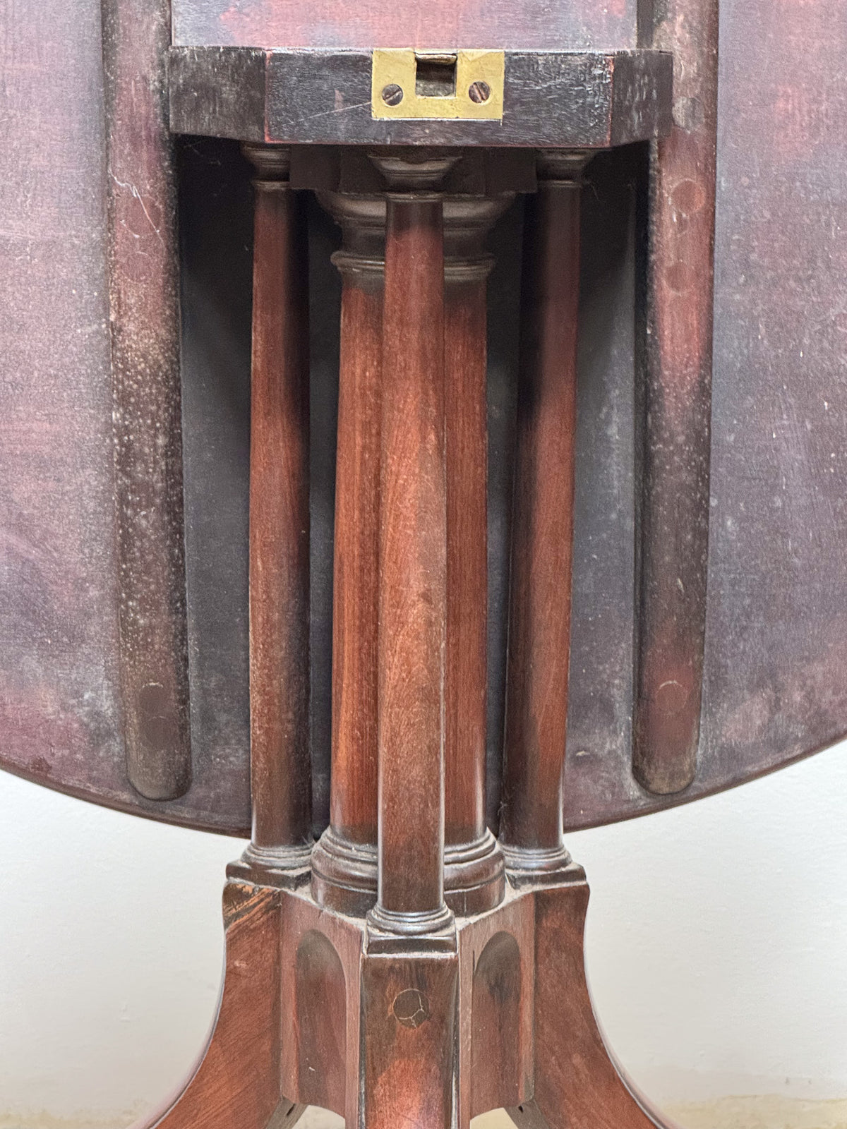 A George III Mahogany Centre Table with Cluster Column