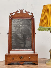 An Early George III Walnut Dressing Mirror