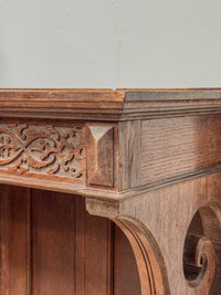 A Mid 19th Century Oak Gothic Revival Console Table