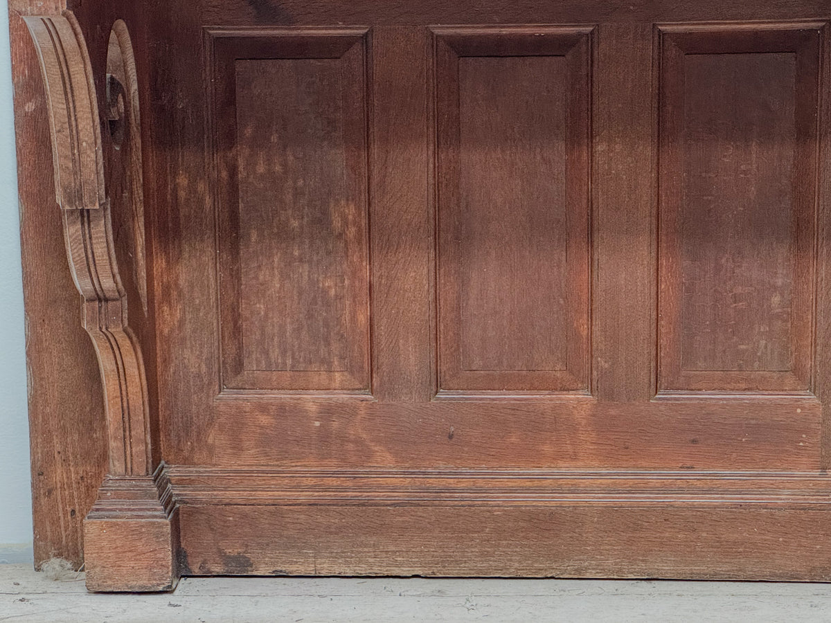 A Mid 19th Century Oak Gothic Revival Console Table