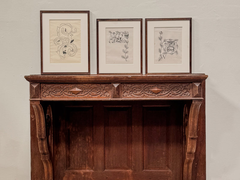 A Mid 19th Century Oak Gothic Revival Console Table