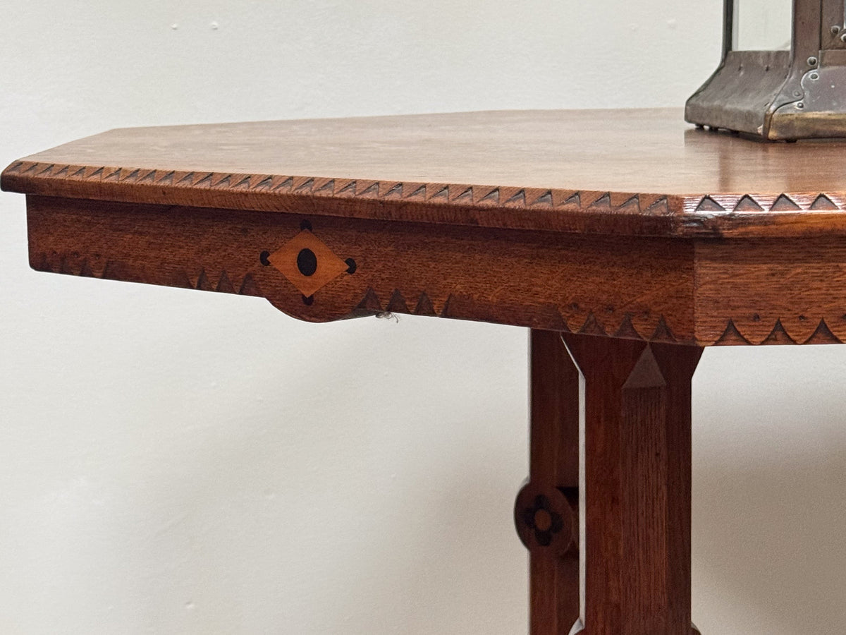 A Late 19th Century Oak Centre Table in the manner of Bruce Talbert (1838-1881)