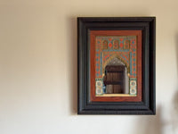 A 19th Century Framed Gesso Alhambra Architectural Model with Mirror