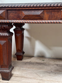 A George IV Oak Library Table in the manner of Richard Bridgens (1786-1846)