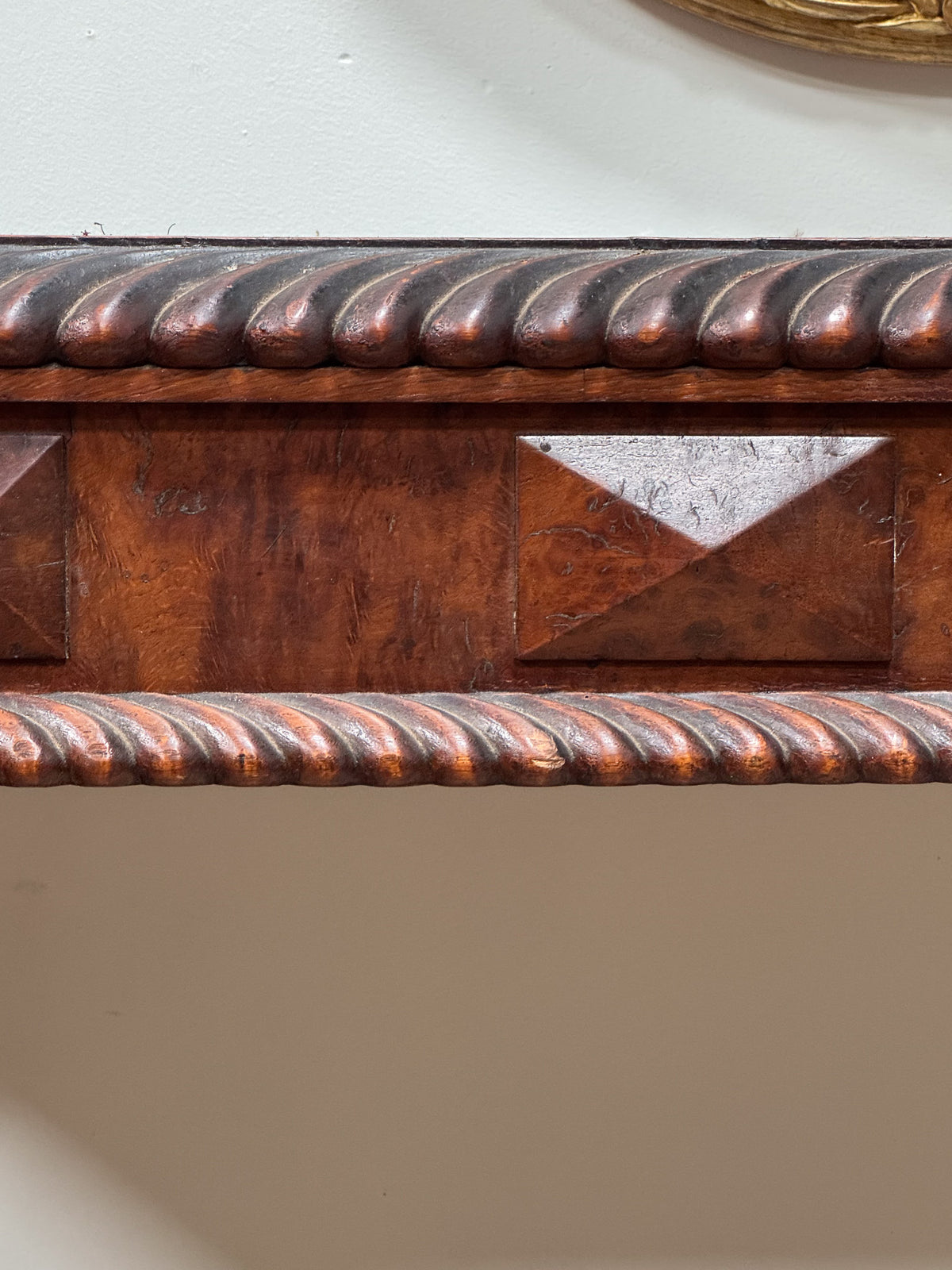 A George IV Oak Library Table in the manner of Richard Bridgens (1786-1846)