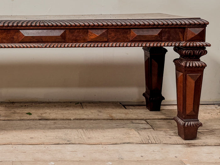A George IV Oak Library Table in the manner of Richard Bridgens (1786-1846)