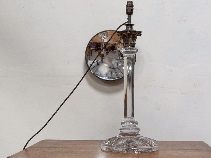 A Late 19th Century Cut Glass Lamp Base