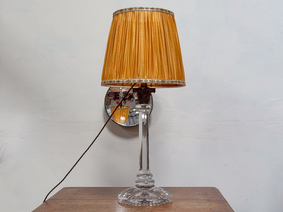 A Late 19th Century Cut Glass Lamp Base