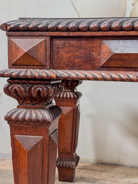 A George IV Oak Library Table in the manner of Richard Bridgens (1786-1846)