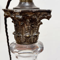 A Late 19th Century Cut Glass Lamp Base