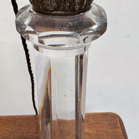 A Late 19th Century Cut Glass Lamp Base