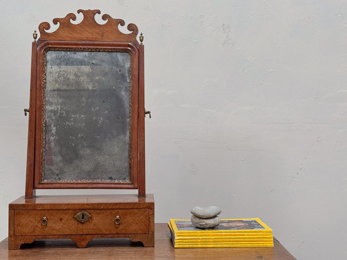 An Early George III Walnut Dressing Mirror