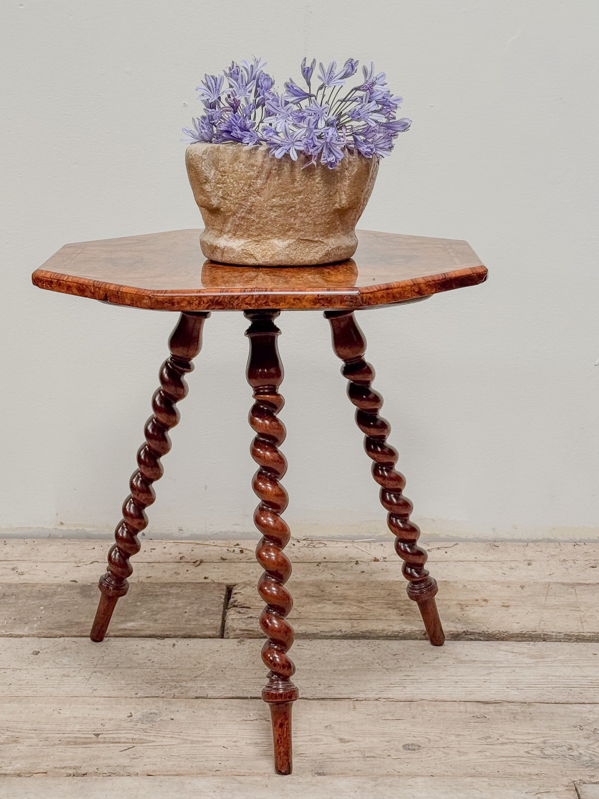 A Late 19th Century Burr Walnut Gypsy Table