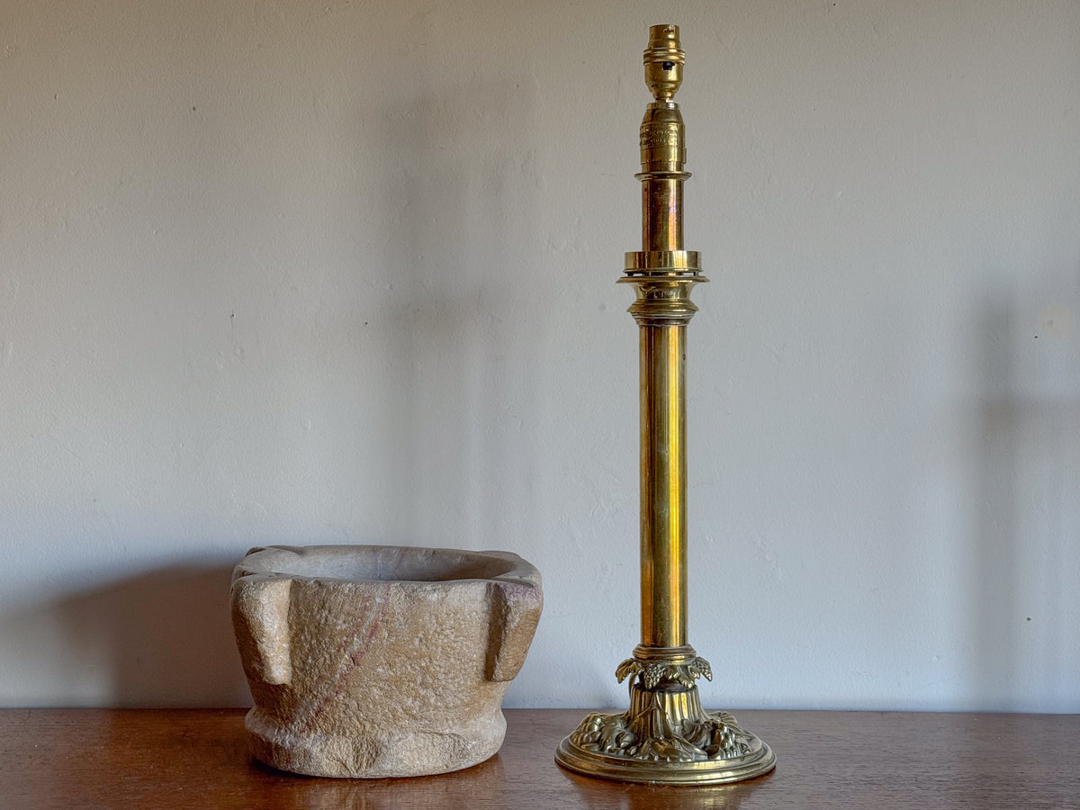 A Mid 19th Century Brass Lamp by H & J Gardner