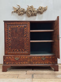 A George III Yew Wood Dwarf Press Cupboard