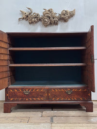 A George III Yew Wood Dwarf Press Cupboard