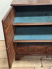 A George III Yew Wood Dwarf Press Cupboard