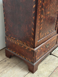 A George III Yew Wood Dwarf Press Cupboard