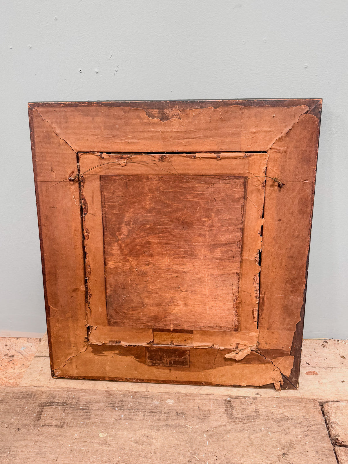 An Early 18th Century Dutch Ebony & Faux Tortoiseshell Ripple Frame Mirror