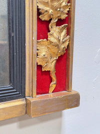 An Early 20th Century French Gilt and Red Velvet Mirror