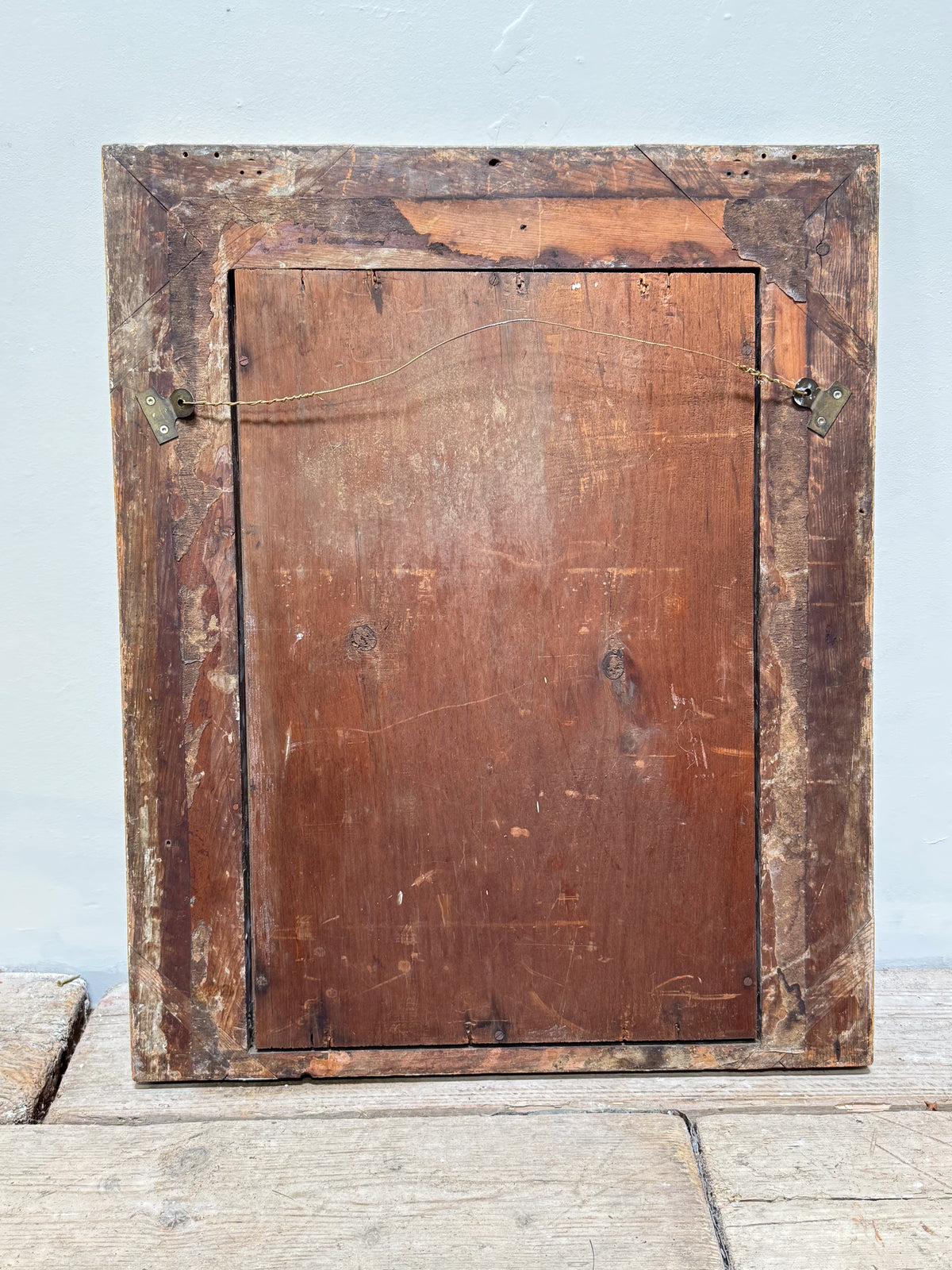 An Early 20th Century French Gilt and Red Velvet Mirror