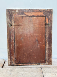 An Early 20th Century French Gilt and Red Velvet Mirror