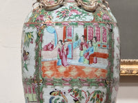 A 19th Century Cantonese Porcelain Famille Rose Vase Lamp
