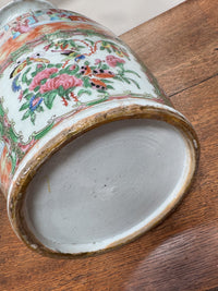 A 19th Century Cantonese Porcelain Famille Rose Vase Lamp