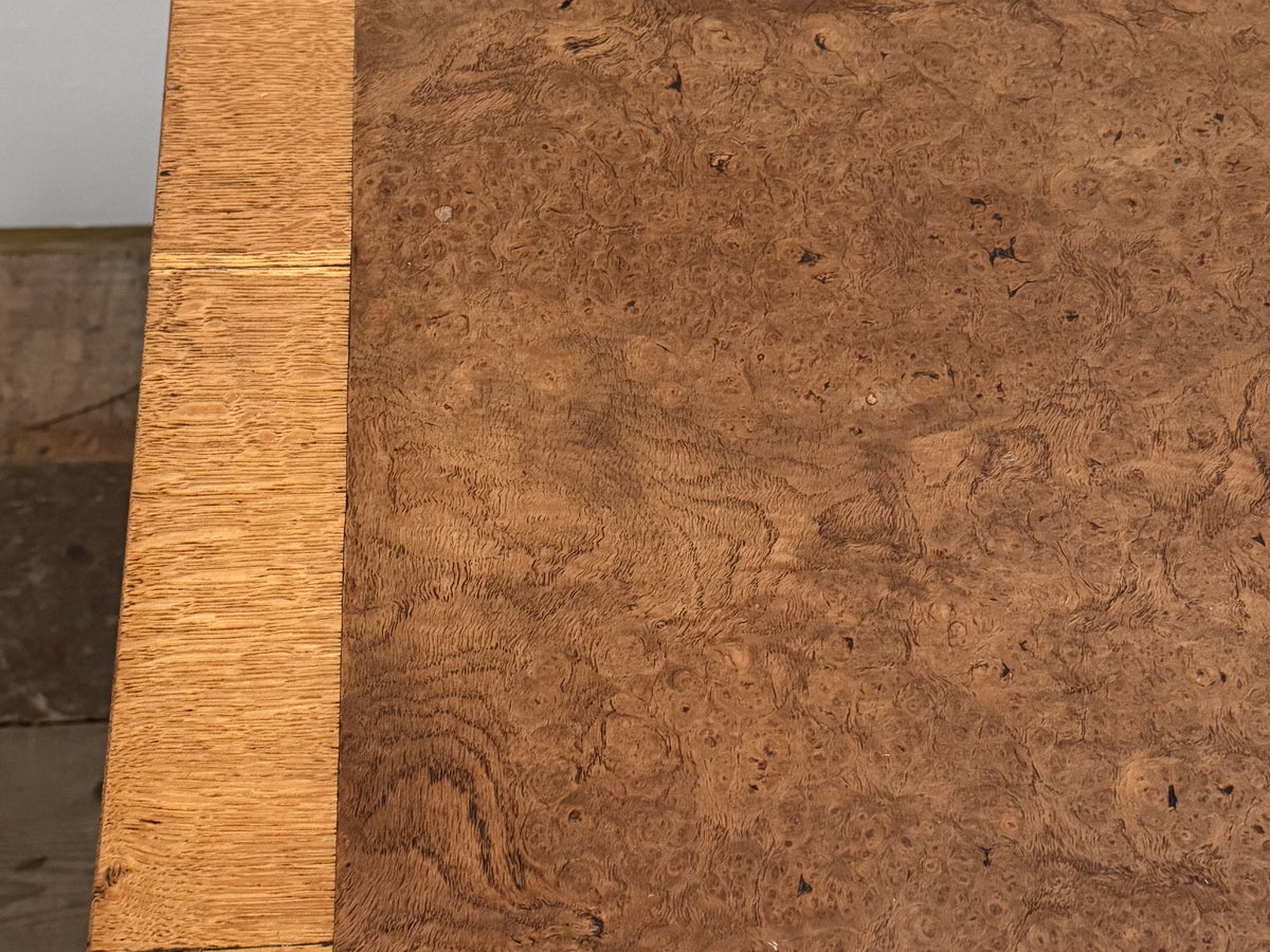 A Late 19th Century Oak & Burr Elm Refectory Table by Bulstrode of Cambridge