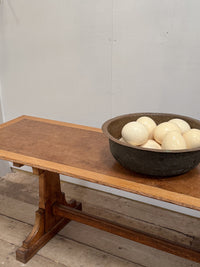A Late 19th Century Oak & Burr Elm Refectory Table by Bulstrode of Cambridge