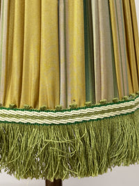 Bespoke Straight Empire Small Lampshade in Lemon and Lime Stripe Silk
