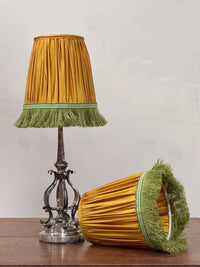 Bespoke Straight Empire Small Lampshade in Saffron Shot Silk
