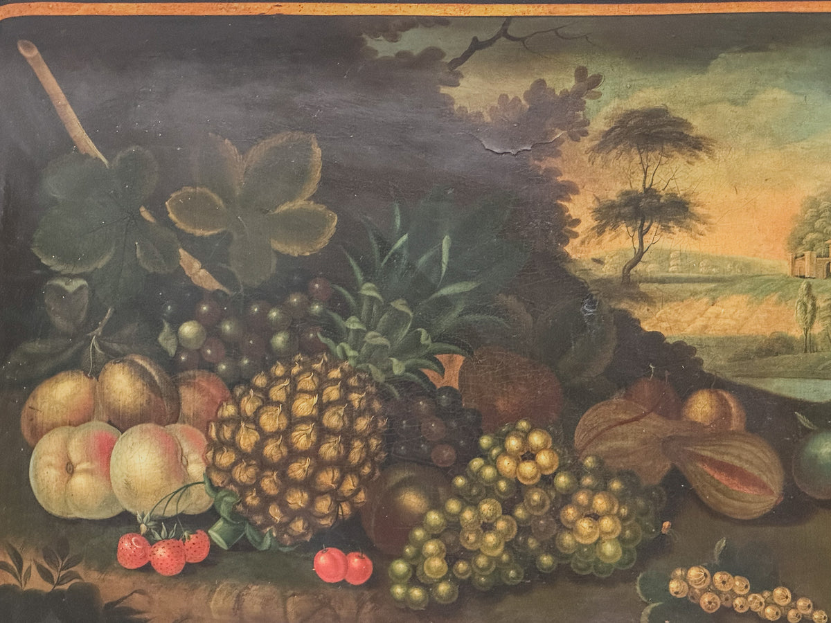 A Regency Papier Mâché Painted Tray