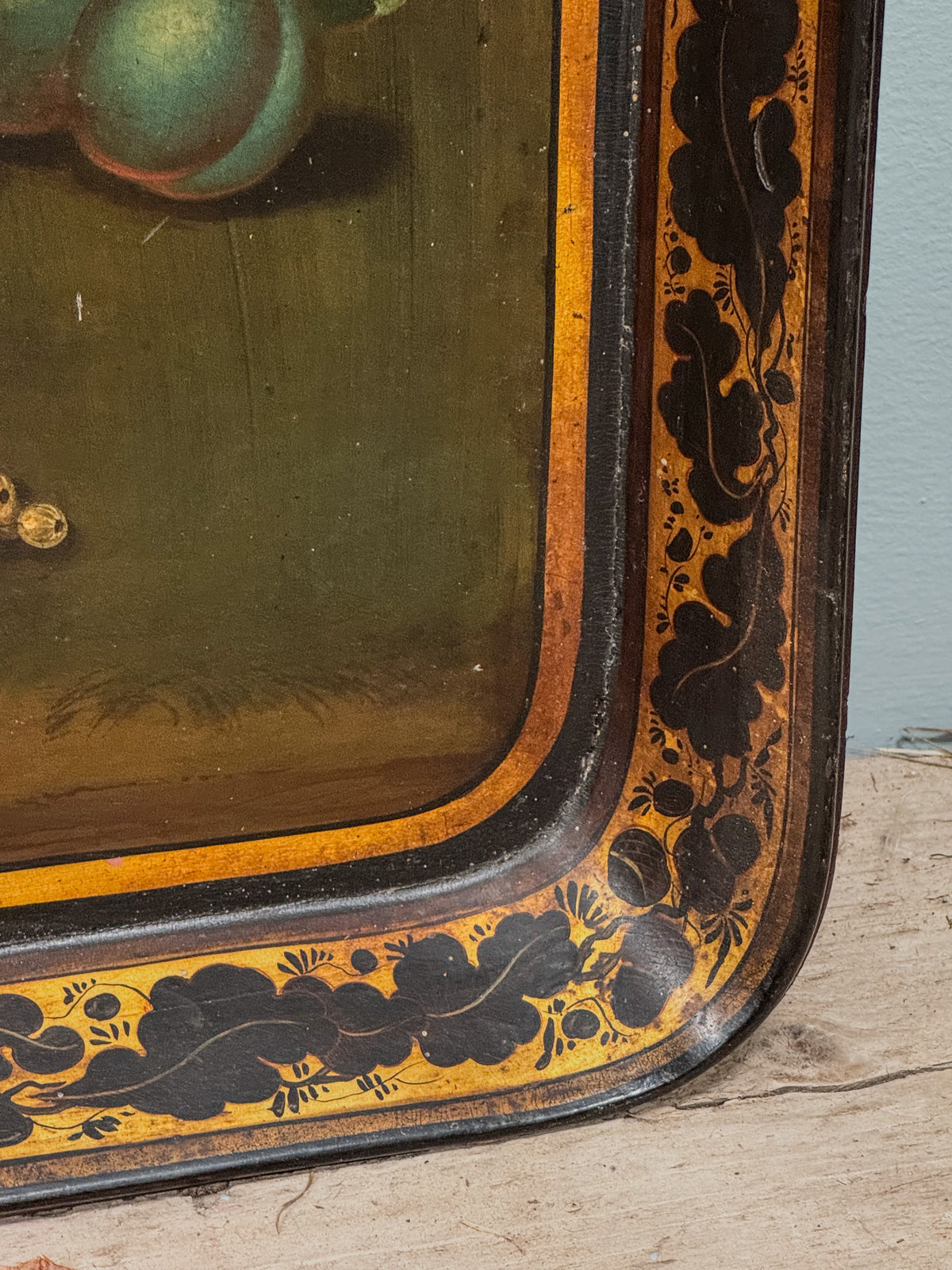 A Regency Papier Mâché Painted Tray