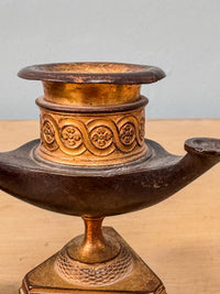 A Pair of Regency Ormolu and Bronze Candlesticks after George Smith (1756-1826)