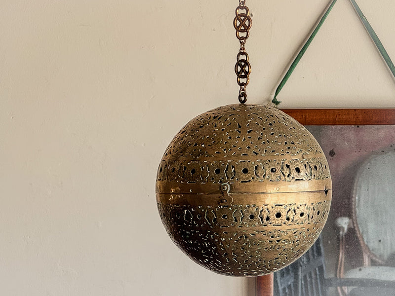 A Late 19th Century Indian Brass Shadow Ball