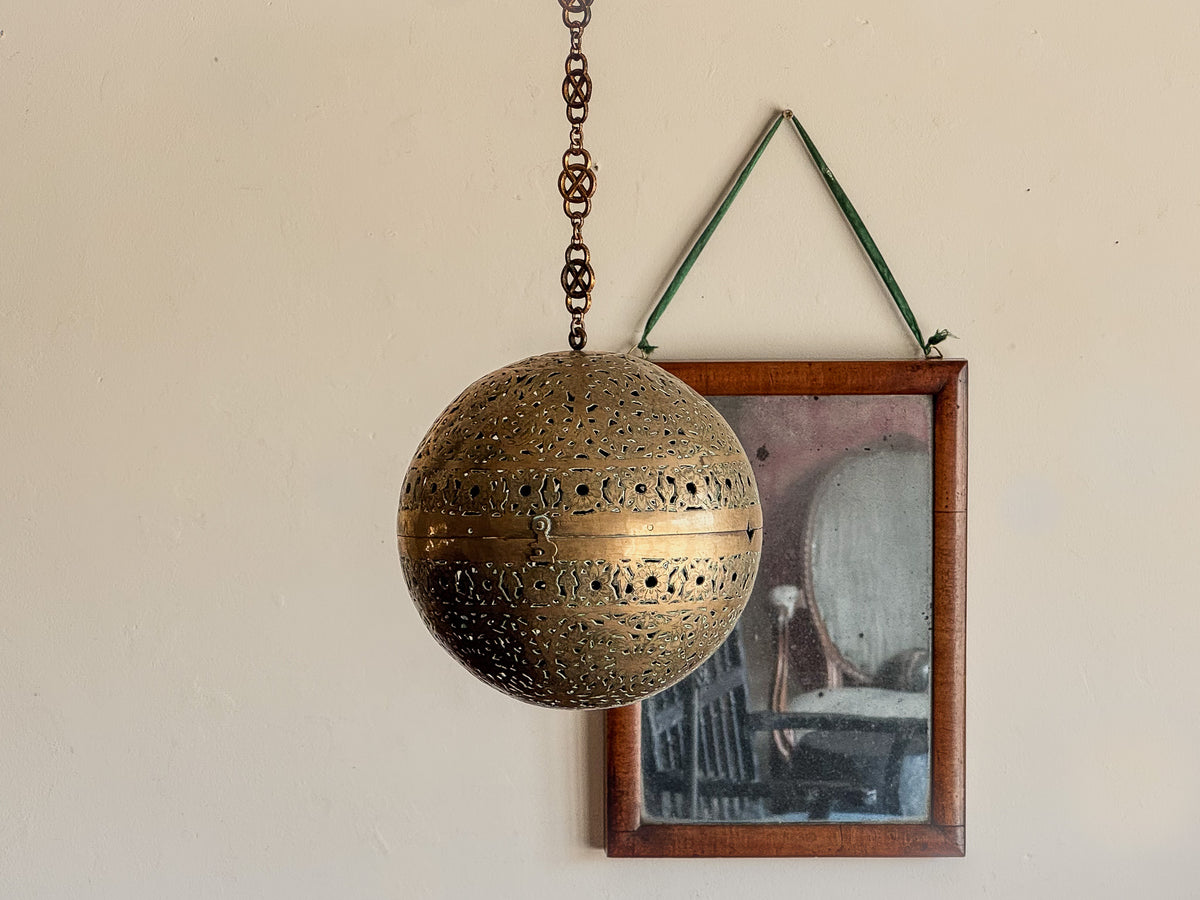A Late 19th Century Indian Brass Shadow Ball